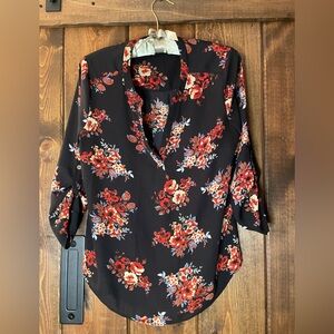 S Daniel Rainn Floral Button-Up Blouse